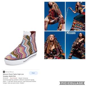 NWT MISSONI CONVERSE CHUCK SNEAKERS WOMENS 7